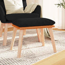vidaXL Voetenbank 45x29,5x35 cm stof en kunstleer lichtgrijs