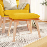 vidaXL Voetenbank 45x29,5x35 cm stof en kunstleer lichtgrijs