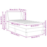 vidaXL Wall-Mounted Bed Frame with Mattress Light Grey 90 x 200 cm Fabric