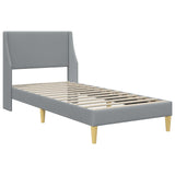 vidaXL Wall-Mounted Bed Frame with Mattress Light Grey 90 x 200 cm Fabric