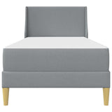 vidaXL Wall-Mounted Bed Frame with Mattress Light Grey 90 x 200 cm Fabric