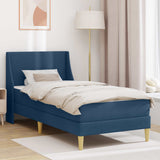 vidaXL Wall-Mounted Bed Frame with Mattress Light Grey 90 x 200 cm Fabric