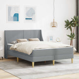 vidaXL Wall-Mounted Bed Frame with Mattress Light Grey 90 x 200 cm Fabric