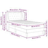 vidaXL Bedframe met matras Wandgemonteerd 2 pcs Lichtgrijs Fluweel