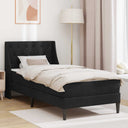vidaXL Bedframe met matras Wandgemonteerd 2 pcs Lichtgrijs Fluweel