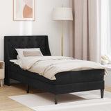 vidaXL Bedframe met matras Wandgemonteerd 2 pcs Lichtgrijs Fluweel
