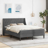 vidaXL Bedframe met matras Wandgemonteerd 2 pcs Lichtgrijs Fluweel
