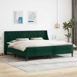 vidaXL Bedframe met matras Wandgemonteerd 2 pcs Lichtgrijs Fluweel