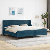 vidaXL Bedframe met matras Wandgemonteerd 2 pcs Lichtgrijs Fluweel