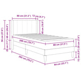 vidaXL Bedframe Lichtgrijs 80 x 200 cm Fluweel