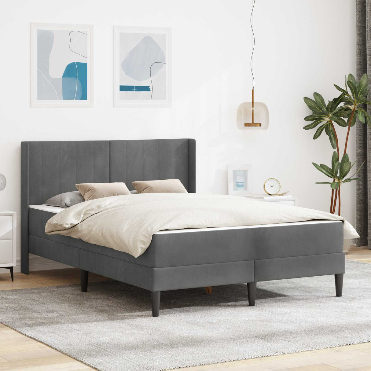 vidaXL Bedframe Lichtgrijs 80 x 200 cm Fluweel