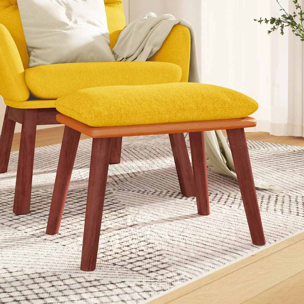 vidaXL Voetenbank 45x29,5x35 cm stof en kunstleer lichtgrijs