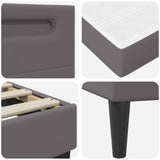 vidaXL Bedframe met matras Zwart 80 x 200 cm Kunstleer
