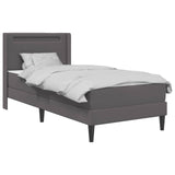 vidaXL Bedframe met matras Zwart 80 x 200 cm Kunstleer