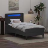 vidaXL Bedframe met matras Zwart 80 x 200 cm Kunstleer