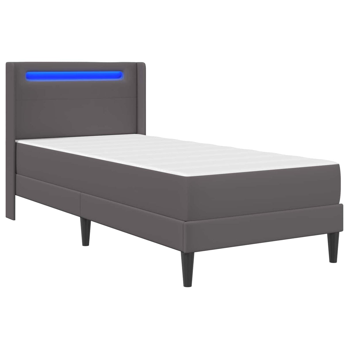 vidaXL Bedframe met matras Zwart 80 x 200 cm Kunstleer