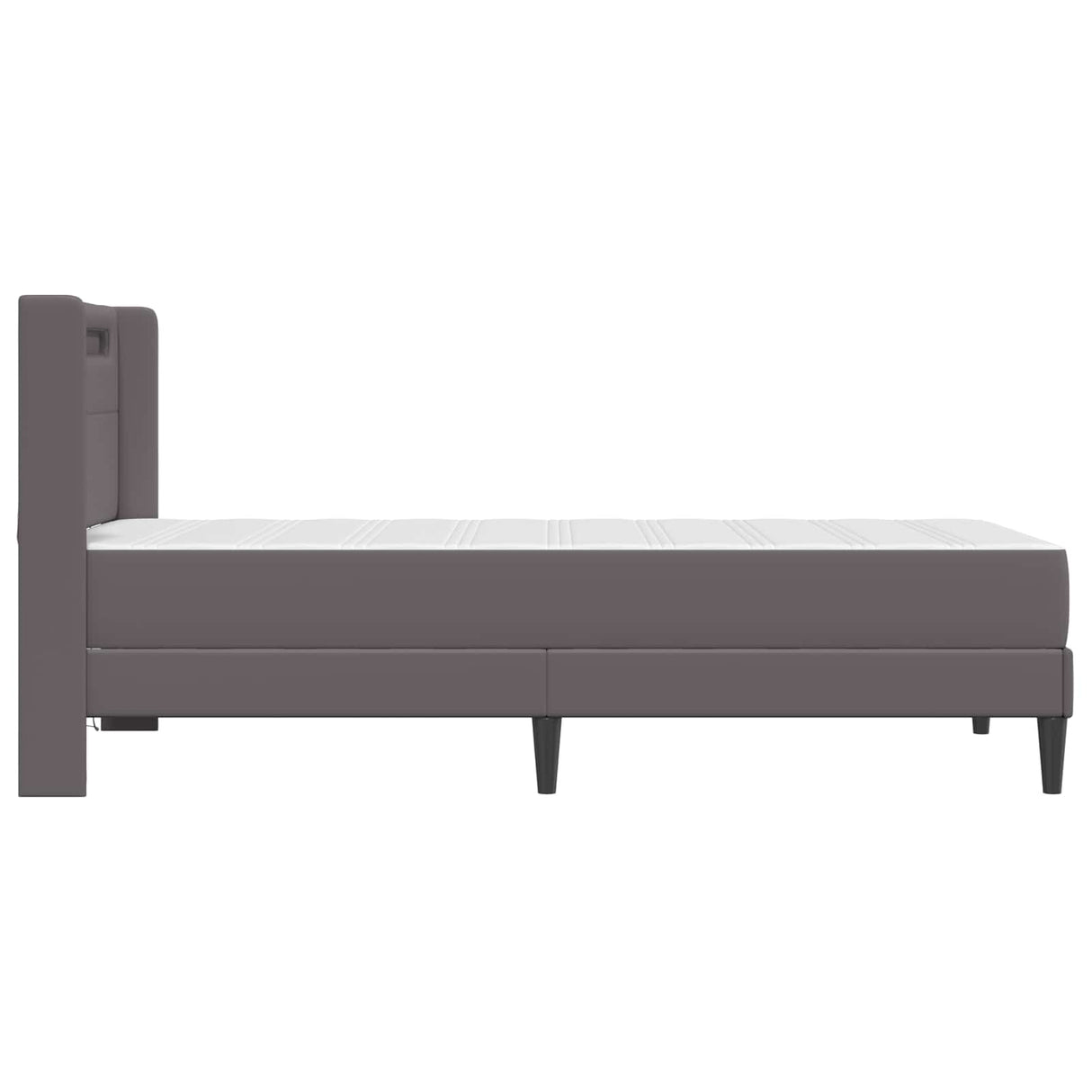 vidaXL Bedframe met matras Zwart 80 x 200 cm Kunstleer