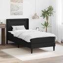 vidaXL Bedframe met matras Zwart 80 x 200 cm Kunstleer