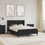 vidaXL Bedframe met matras Zwart 80 x 200 cm Kunstleer