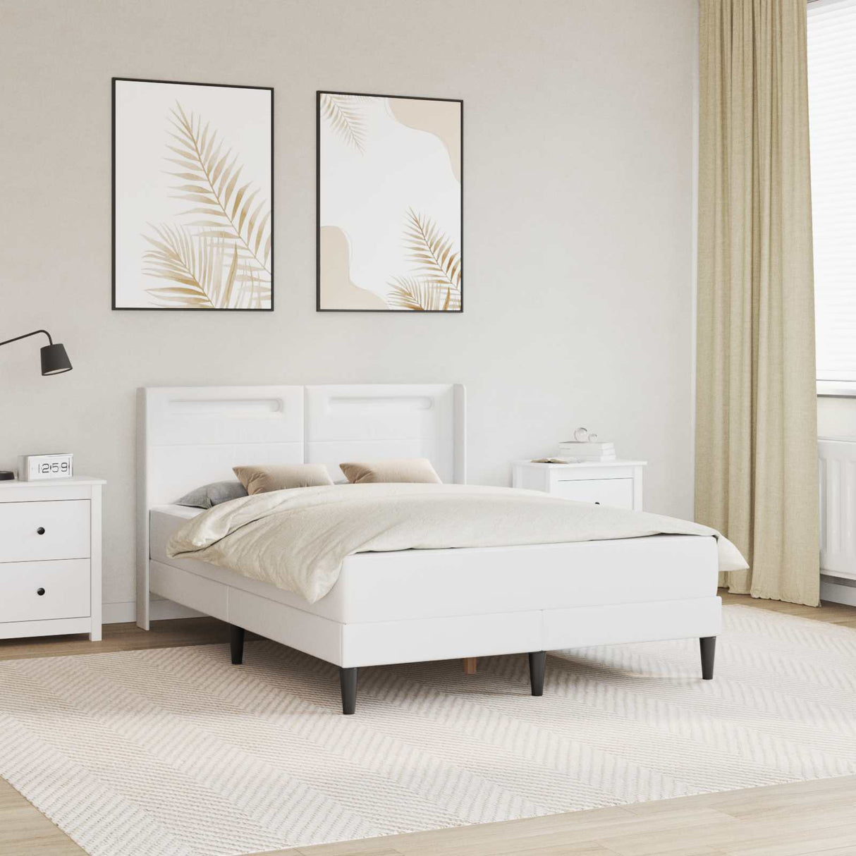 vidaXL Bedframe met matras Zwart 80 x 200 cm Kunstleer