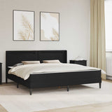 vidaXL Bedframe met matras Zwart 80 x 200 cm Kunstleer