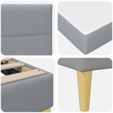 vidaXL Bedframe Donkergrijs 80 x 200 cm Polyester