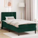 vidaXL Bedframe met matras met hoofdeinde Roze 80 x 200 cm Fluweel