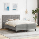 vidaXL Bedframe met matras met hoofdeinde Roze 80 x 200 cm Fluweel
