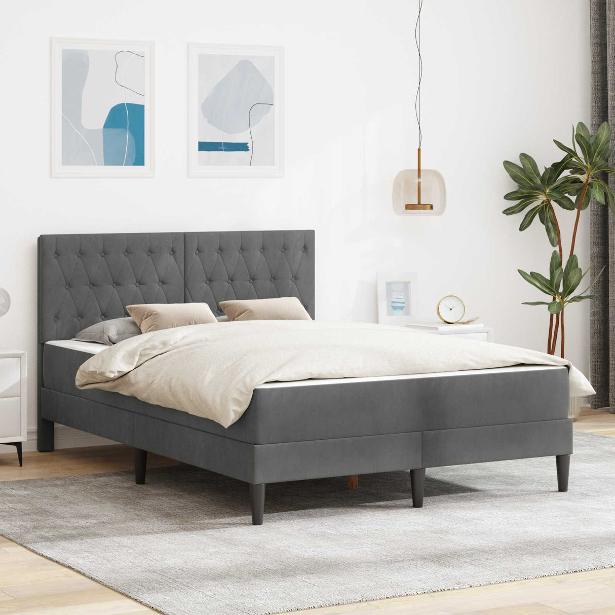 vidaXL Bedframe met matras met hoofdeinde Roze 80 x 200 cm Fluweel