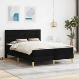 vidaXL Bedframe met matras met hoofdeinde Lichtgrijs 120 x 190 cm Stof