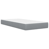 vidaXL Bedframe met matras met hoofdeinde Lichtgrijs 90 x 190 cm Stof