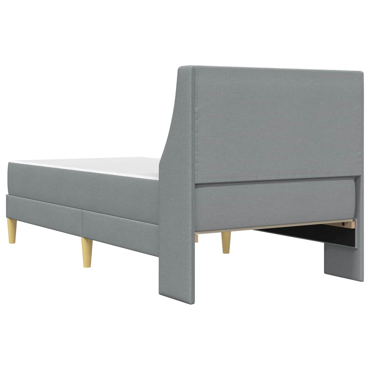 vidaXL Bedframe met matras met hoofdeinde Lichtgrijs 90 x 190 cm Stof