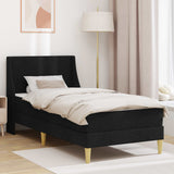vidaXL Bedframe met matras met hoofdeinde Lichtgrijs 90 x 190 cm Stof
