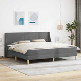 vidaXL Bedframe met matras met hoofdeinde Lichtgrijs 90 x 190 cm Stof