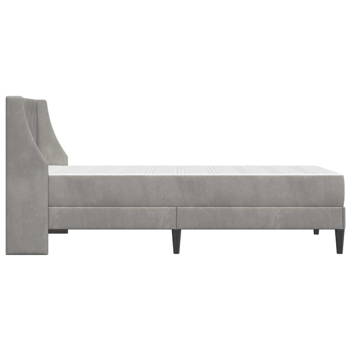 vidaXL Bedframe met matras Lichtgrijs 90 x 190 cm Fluweel