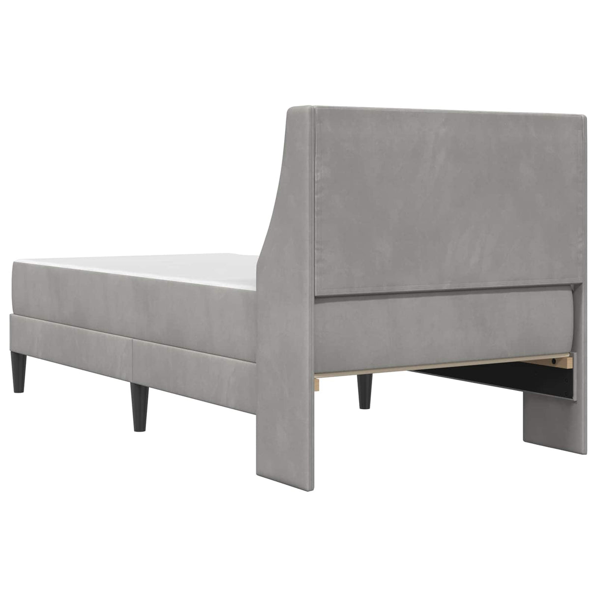 vidaXL Bedframe met matras Lichtgrijs 90 x 190 cm Fluweel