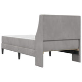 vidaXL Bedframe met matras Lichtgrijs 90 x 190 cm Fluweel