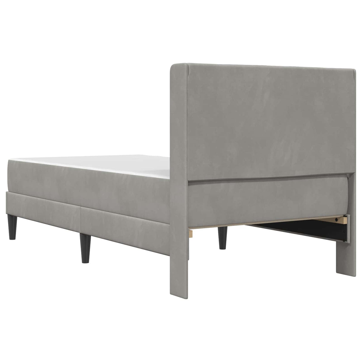 vidaXL Bedframe met matras Lichtgrijs 90 x 190 cm Fluweel