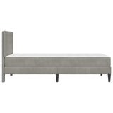 vidaXL Bedframe met matras Lichtgrijs 90 x 190 cm Fluweel