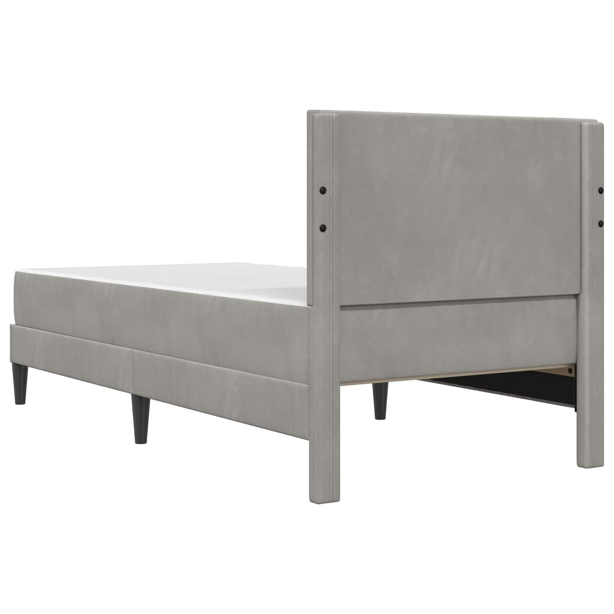 vidaXL Bedframe met matras Lichtgrijs 90 x 190 cm Fluweel