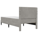 vidaXL Bedframe met matras Lichtgrijs 90 x 190 cm Fluweel