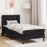vidaXL Bedframe met matras Lichtgrijs 90 x 190 cm Fluweel