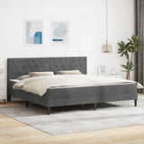 vidaXL Bedframe met matras Lichtgrijs 90 x 190 cm Fluweel