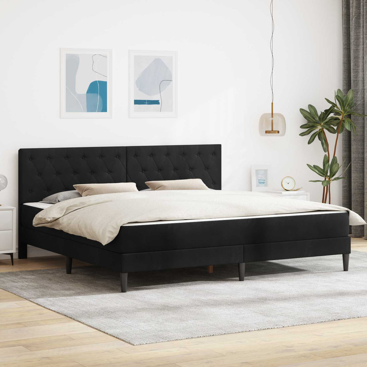 vidaXL Bedframe met matras Lichtgrijs 90 x 190 cm Fluweel