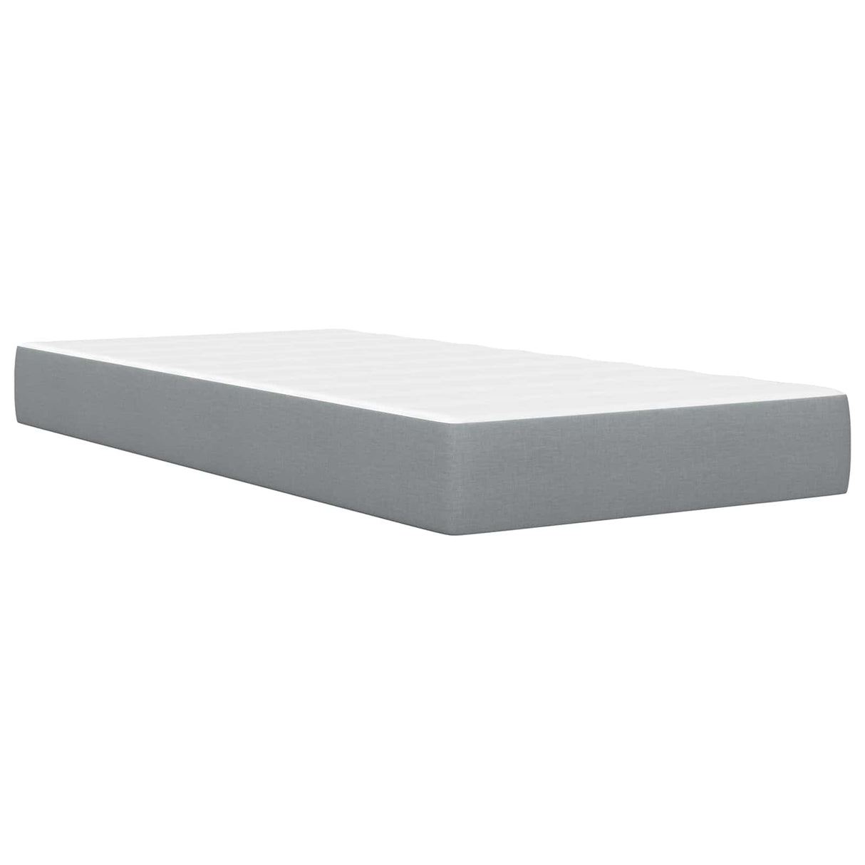 vidaXL Bedframe met matras met hoofdeinde Lichtgrijs 90 x 190 cm Stof