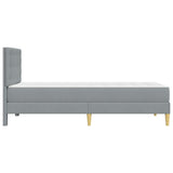 vidaXL Bedframe met matras met hoofdeinde Lichtgrijs 90 x 190 cm Stof