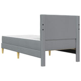vidaXL Bedframe met matras met hoofdeinde Lichtgrijs 90 x 190 cm Stof