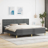 vidaXL Bedframe met matras met hoofdeinde Lichtgrijs 90 x 190 cm Stof