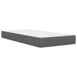 vidaXL Bedframe met hoofdeinde Grijs 90 x 190 cm Kunstleer