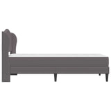 vidaXL Bedframe met hoofdeinde Grijs 90 x 190 cm Kunstleer
